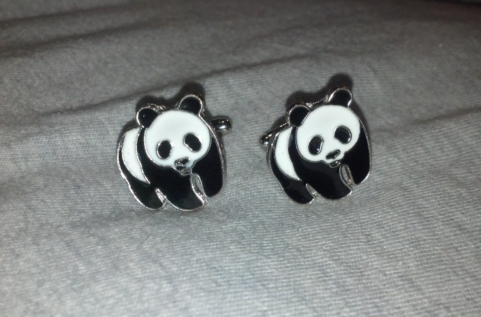 panda cufflinks