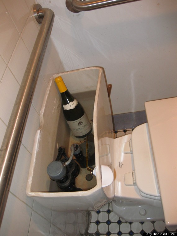 toilet tank wine