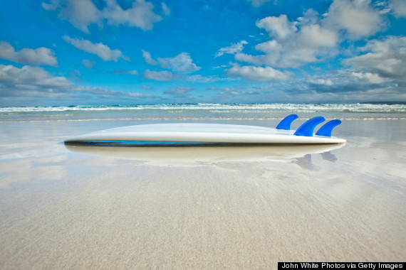 washed surfboard