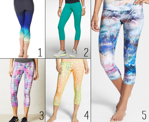 patterned workout leggings