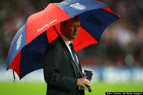 umbrella in soccer stadium