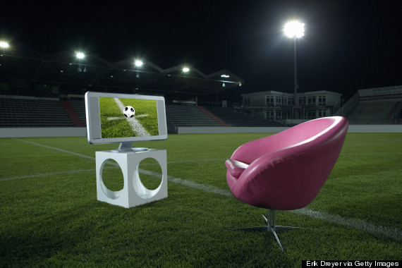 chair in field soccer stadium