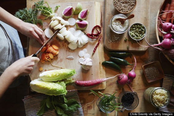 chopping food