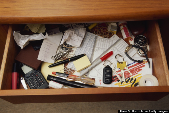 messy drawer