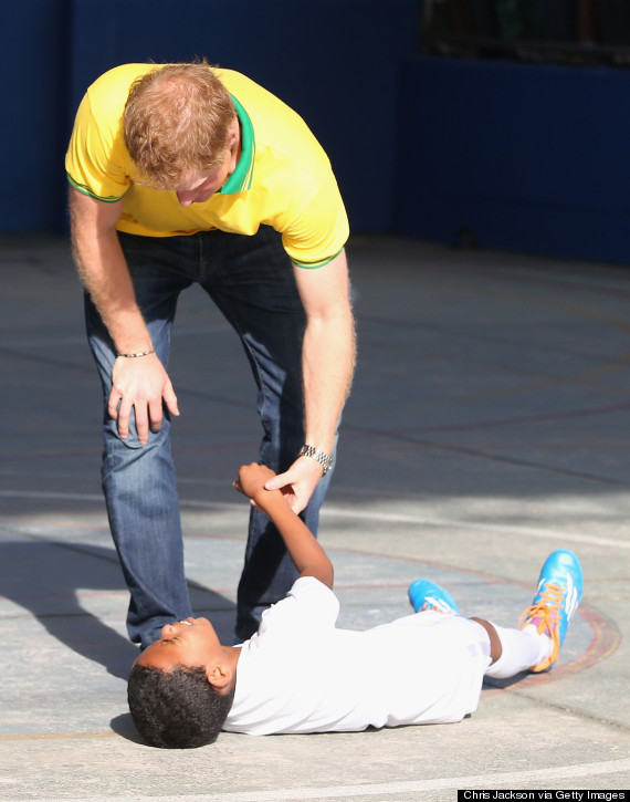 prince harry football brazil