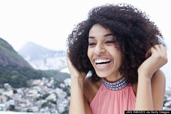 woman smiling