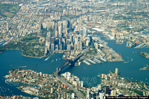 sydney harbor plane