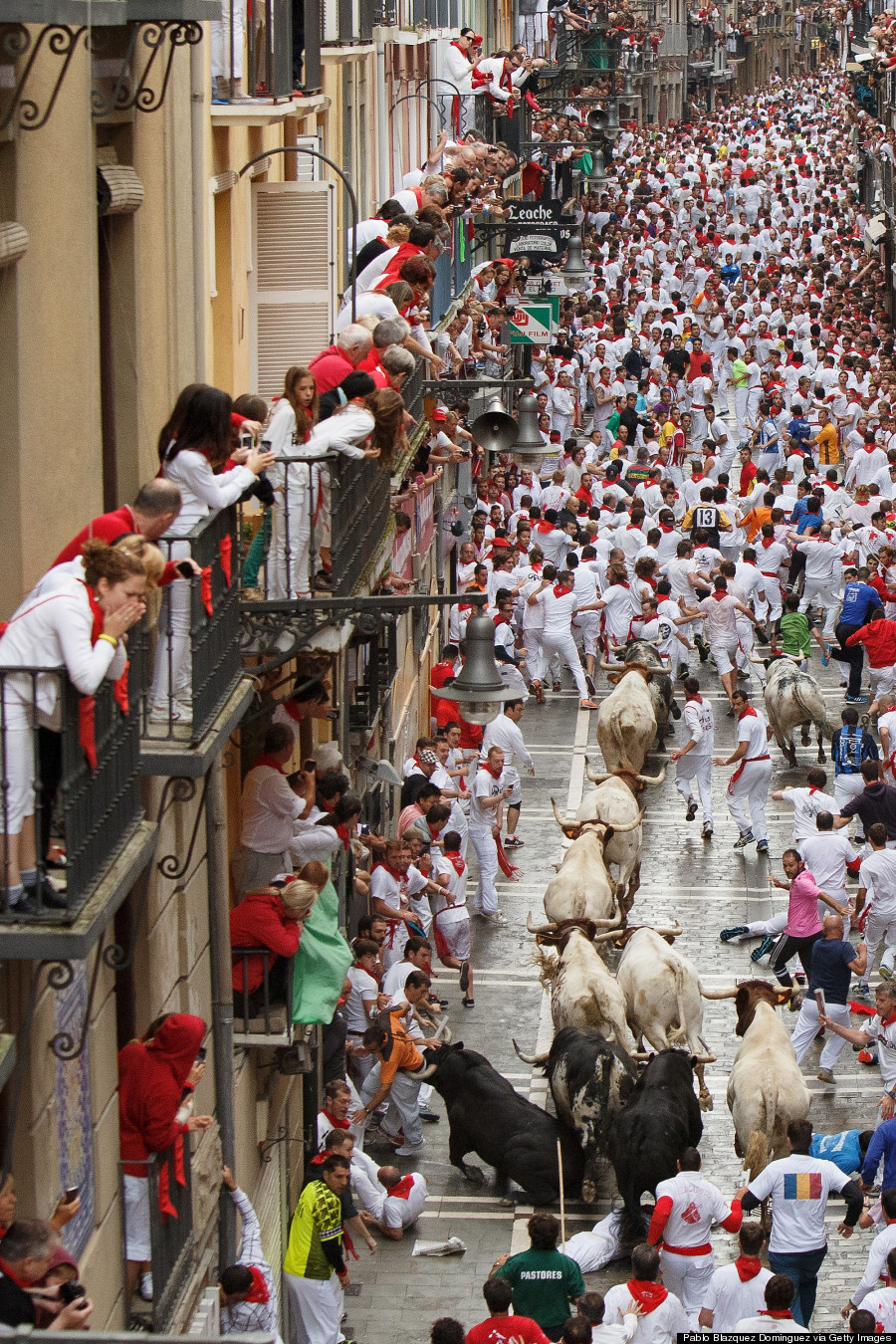 Wild Photos From The First Day Of Pamplona's Running Of The Bulls