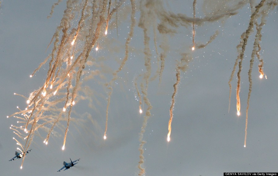 ukrainian fighters shoot heat missiles