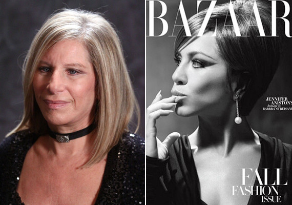 Barbra Streisand On Jennifer Aniston Photo Shoot Where S The Nose Bump Photos Huffpost