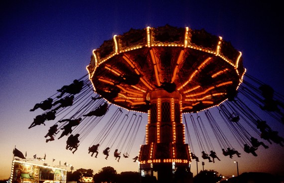 people on carnival rides