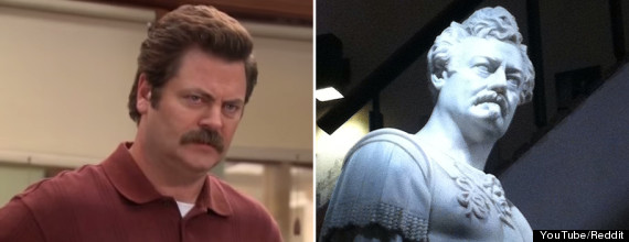 ron swanson statue