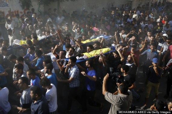 gaza boys protest