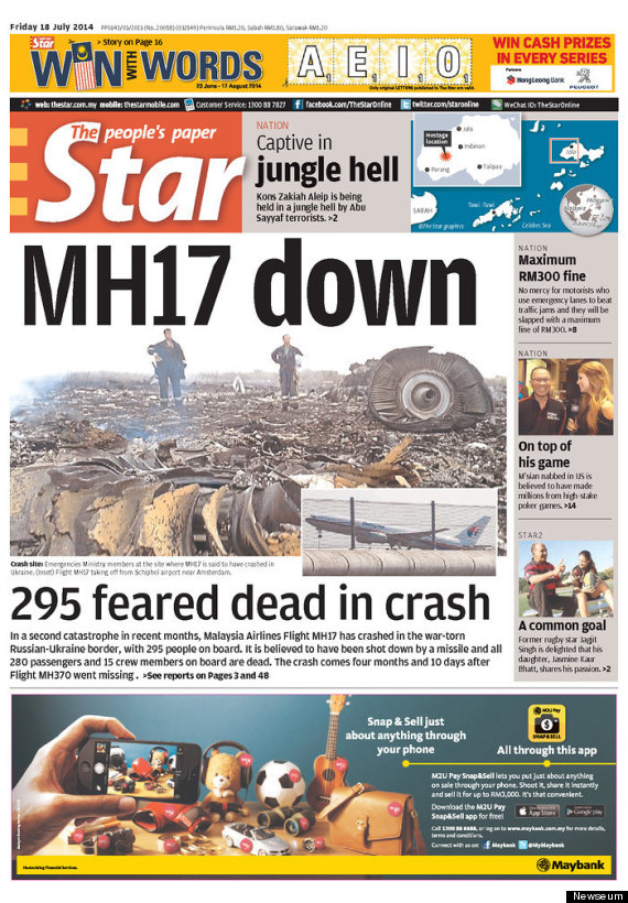 malaysia front page