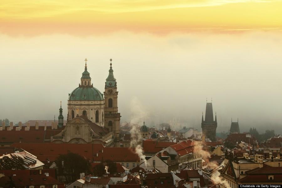 prague in fog