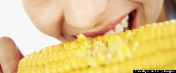 corn on the cob biting