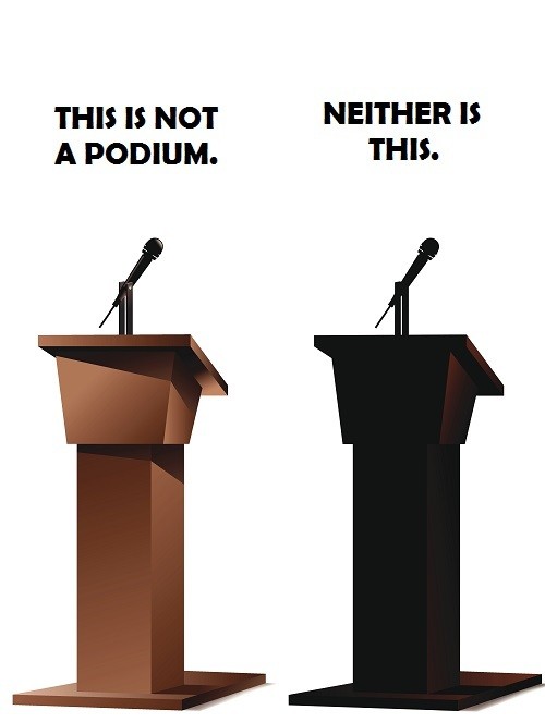 this is not a podium