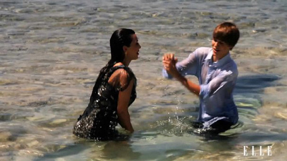 Kim Kardashian And Justin Bieber Go Swimming Together For Elle Photos Huffpost Entertainment