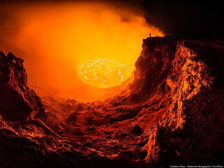 volcano selfie