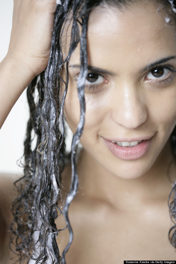 woman wet hair