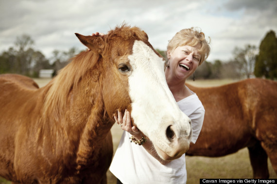 happy on horse