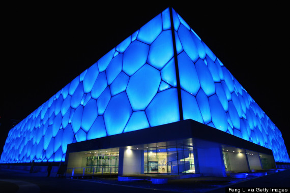 watercube beijing night