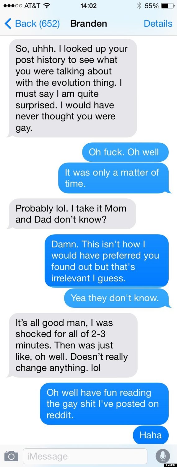 Man Reacts Through Text To Discovering His Brother Is Gay On Reddit Huffpost Voices