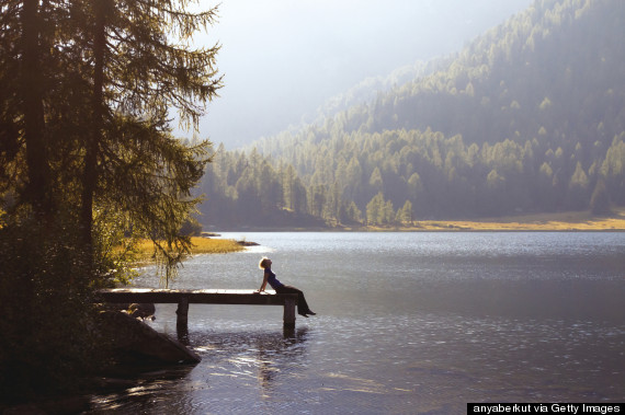 breathing fresh air mountains