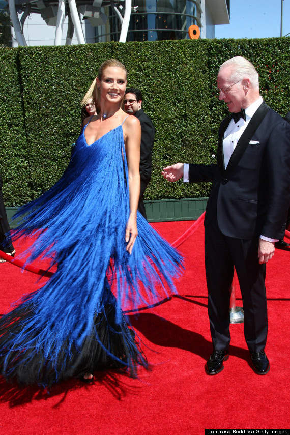 Heidi Klum Wears Dress Made Of Tiny Strings, Spins Around A Lot At The
