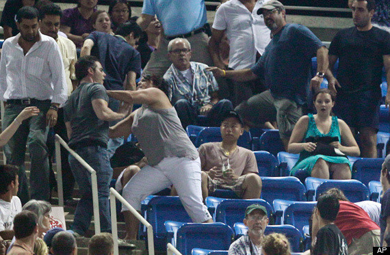 Brawl at Dodger Stadium caught on video 