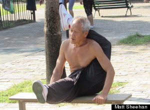 Senior asian man and his supporting daughter are exercising with yoga ball  in public park to build core body muscle for elder longevity exercise and  outdoor workout 35374922 Stock Photo at Vecteezy