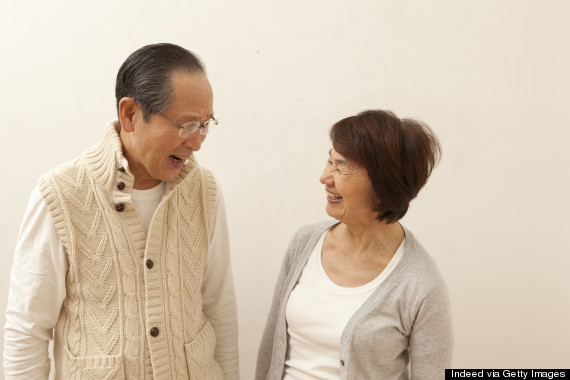 couple laughing