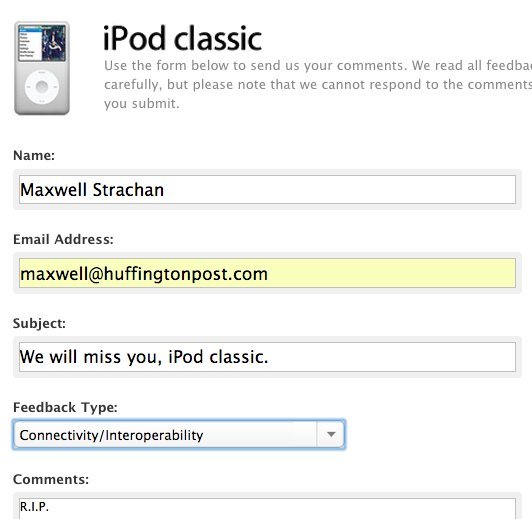 apple ipod classic form