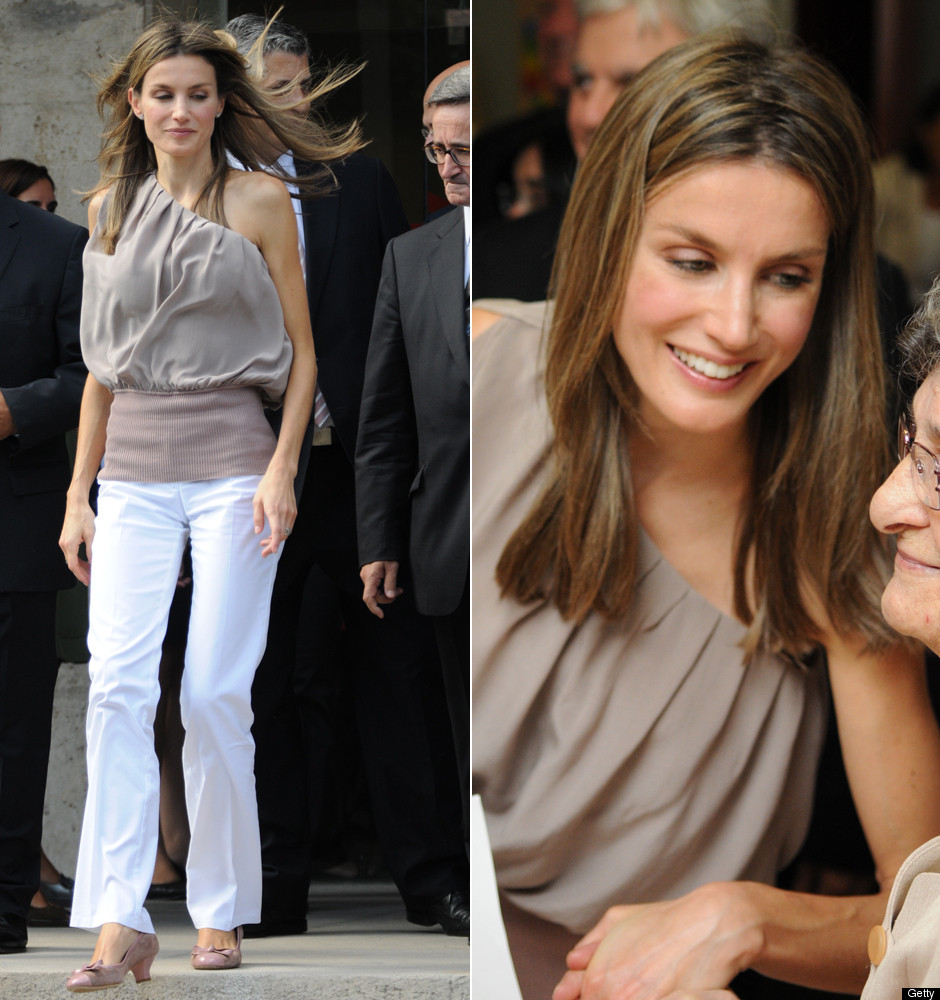 Princess Letizia Wears Hair Curly And Straight On Thursday Photos Poll Huffpost Life