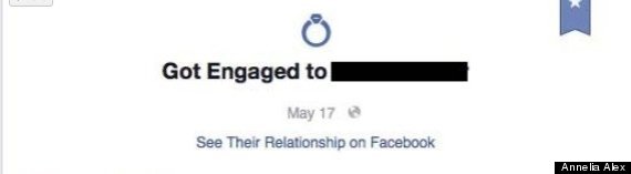engaged on facebook