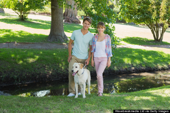 couple and a lab