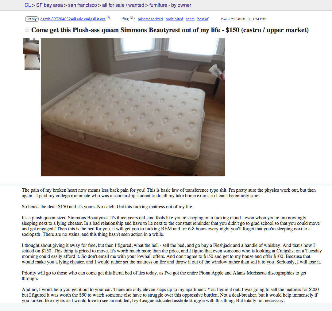 These Post Breakup Craigslist Ads Are The Definition Of Batsh T Crazy