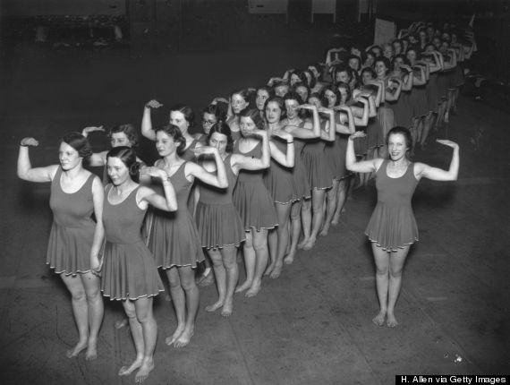 woman exercising 1930s