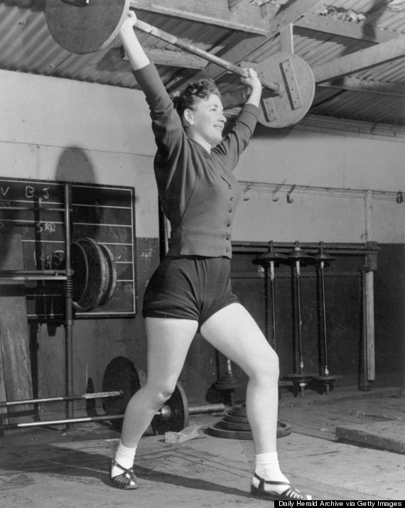 woman exercising 1950s