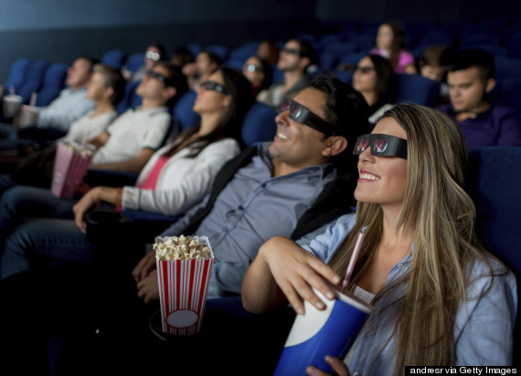 audience watching 3d movie