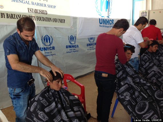 barbers in iraq refugee syria