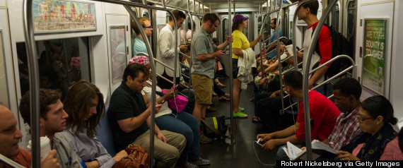 crowded subway new york