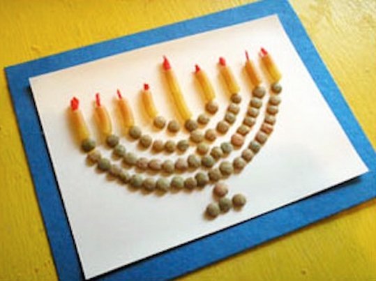 macaroni menorah