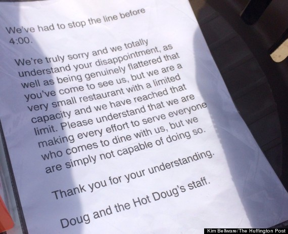 hot dougs note