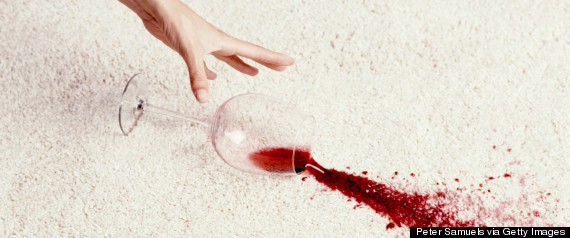 red wine spill