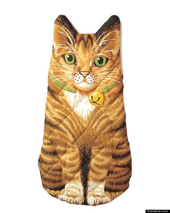 cat oven mitt