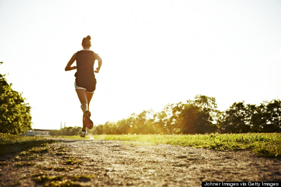 running outside