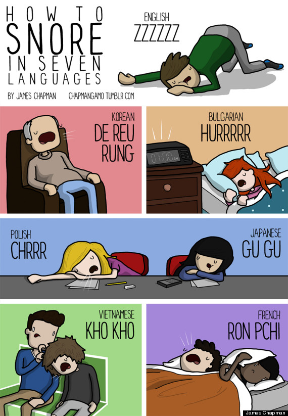 What Your Snore Sounds Like In Different Languages | HuffPost Life
