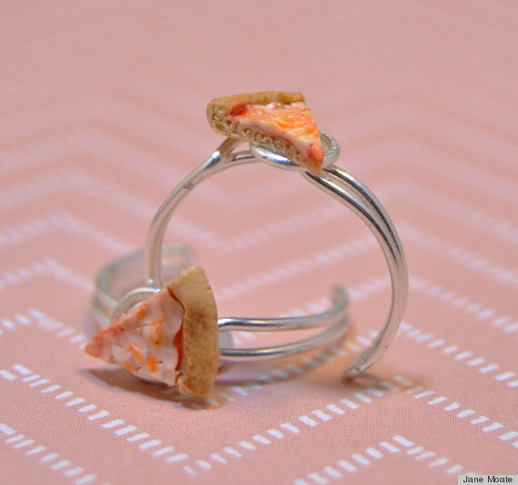 Domino's Pizza Slice Engagement Ring - Artisans Bespoke Jewellers