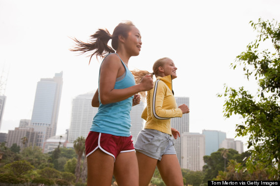 women running together